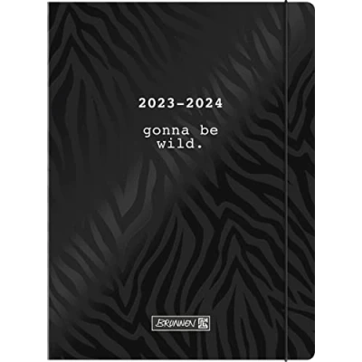 Abbildung von BRUNNEN Schülerkalender „Wild“ 2023/2024 1 Seite = Tag A6 schwarz