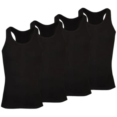 Abbildung von 4er Pack Herren Classic Unterhemden Männer Baumwolle Achselhemd Tank Top (as3, Alpha, 3XL (9), Regular, schwarz)