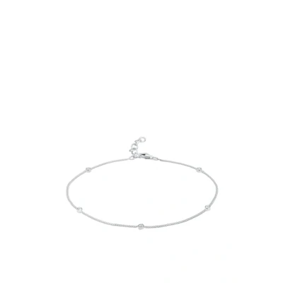 Abbildung von Elli Basic Crystal Fußkettchen silvercoloured, Damen, Größe: 25, Silver coloured