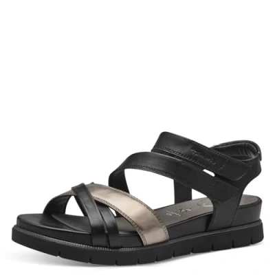 Abbildung von Tamaris Plateausandalette, Damen, Größe: 37, Black comb Schuhe
