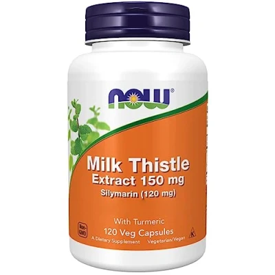 Abbildung von Now Foods, Silymarin Milk Thistle (Mariendistel), 150mg, 120 vegane Kapseln, Laborgeprüft, Vegetarisch, Sojafrei, Glutenfrei, ohne Gentechnik