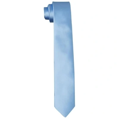 Abbildung von DonDon Krawatten für Herren handgefertigt Seiden Look 6 cm Krawatte Hellblau