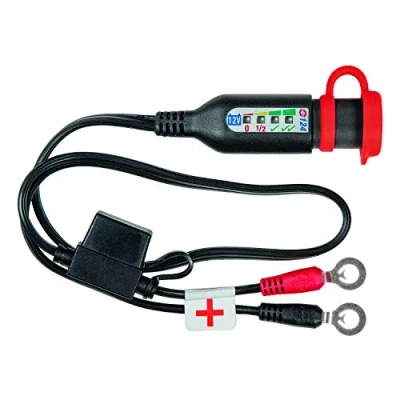 Abbildung von TecMate OptiMATE Monitor O 124, Permanente Batterieleitung für Motorsport mit integriertem Batteriestatus /Ladesystem 12V Bleiakkus, Blue