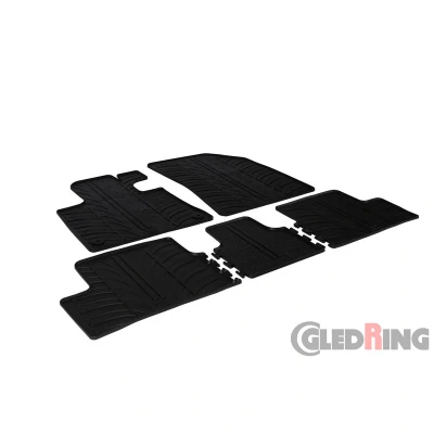 Abbildung von Gledring 0127 Fußmattensatz Gummi vorne und hinten 5 schwarz 750mm 550mm