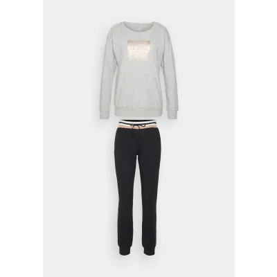 Abbildung von Lascana SET Metallic Dream Pyjama Black grey, Damen, Größe: 44/46, grey