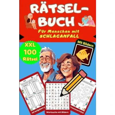 Abbildung von Schlaganfall Rätsel Neustart Gehirntraining zum Üben der Feinmotorik und Schreiben lernen im Rätselbuch Gedächtnistraining nach ... Beschäftigung Sprechen bei Aphasie