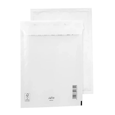 Abbildung von 10 Luftpolsterumschläge Polsterumschlag Versandtaschen Bantex E5 (240 x 275 mm) 15/E, Weiß, mit Selbstklebeverschluss