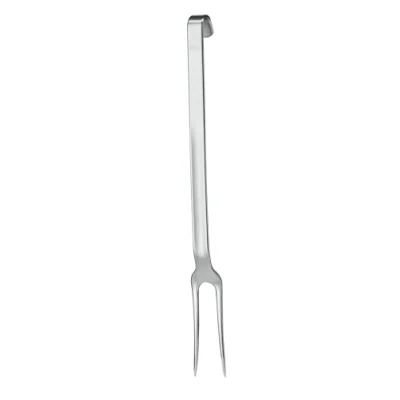 Abbildung von RÖSLE Fleischgabel, Hochwertige Tranchiergabel mit Hakengriff, Edelstahl 18/10, spülmaschinengeeignet, 35 cm, Silber / Schwarz