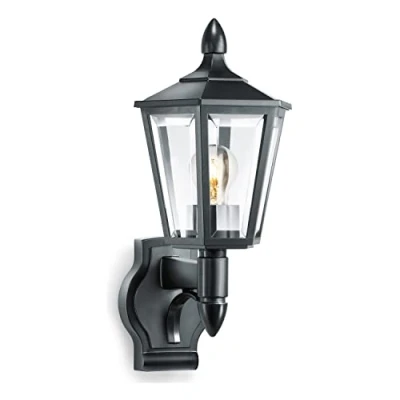 Abbildung von Steinel Außenleuchte L 15 schwarz, klassische Außenwandleuchte, Laterne, max. 60 W, E27, Außenlampe ohne Bewegungsmelder
