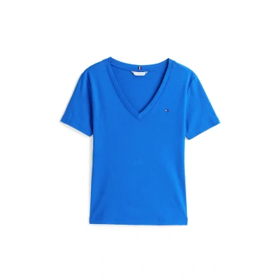 Abbildung von Tommy Hilfiger NEW SLIM CODY Tshirt basic, Damen, Größe: Medium, Noble blue