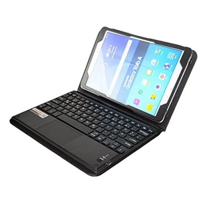 Abbildung von MQ für Galaxy Tab A 10.1 (2016) Bluetooth Tastatur Tasche mit Multifunktions Touchpad Samsung WiFi SM T580, LTE T585 Hülle Layout Deutsch QWERTZ