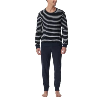 Abbildung von Schiesser Casual Nachtwäsche Set, Herren, Größe: 58, Nachtblau