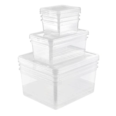Abbildung von keeeper Aufbewahrungsboxen mit Air Control System, 8 teiliges Set, 3x 1,7 l, 2x 5,6 18 Bea, Transparent