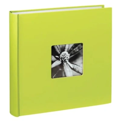 Abbildung von Hama Fotoalbum Jumbo 30x30 cm (Fotobuch mit 100 weißen Seiten, Album für 400 Fotos zum Selbstgestalten und Einkleben) grün