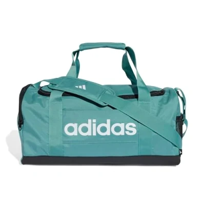 Abbildung von adidas Unisex Essentials Linear Duffel Bag, Powder Teal/Black/White, S
