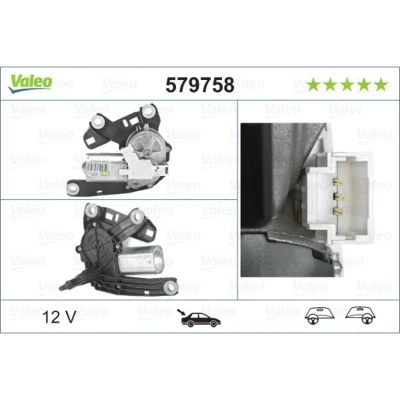 Abbildung von VALEO 579758 Scheibenwischermotor 12 hinten für Links /Rechtslenker ORIGINAL TEIL CITROËN: Berlingo II
