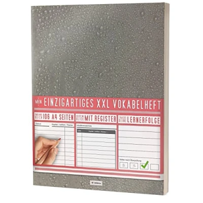 Abbildung von Mein Vokabelheft / 100+ Seiten, 2 Spalten, Register Lernerfolge auf jeder Seite zum Abhaken PR101 &quot;Tautropfen&quot; DIN A4 Softcover