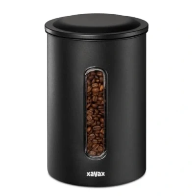 Abbildung von Xavax Vorratsdose für Kaffee aus Edelstahl (Kaffeekanne, große Kapazität, mehr als 1 kg Kaffee, geeignet alle Lebensmittel) Mattschwarz