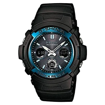 Abbildung von Casio Gshock Chronograph, Herren, Größe: One Size, Blauw, zwart