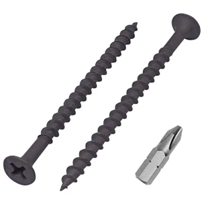 Abbildung von SKIR&#039;CO (50 Stück) Schwarz Phosphat Finish 3,9 x 65 mm Trockenbauschrauben Holzschrauben Kreuzschlitz Gipskartonschrauben