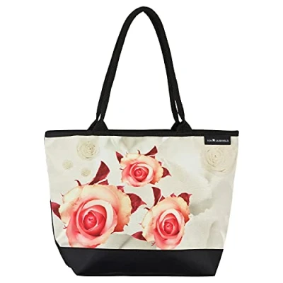 Abbildung von VON LILIENFELD Handtasche Blumen Rosen Motiv Shopper Maße L42 x H30 T15 cm Strandtasche Henkeltasche Büro