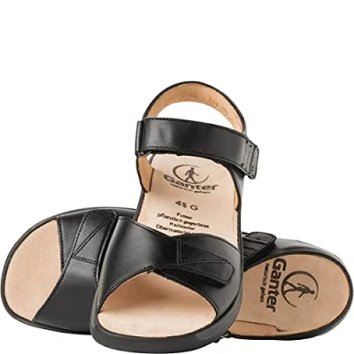 Abbildung von Ganter Damen Monica g Offene Sandalen mit Keilabsatz, Schwarz, 39 EU