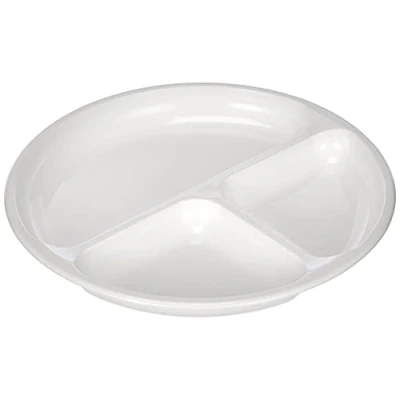 Abbildung von Westmark Mikrowellen Menüteller, 3 separate Bereiche, ø 25 cm, Kunststoff, Farbe: Weiß, 22402270