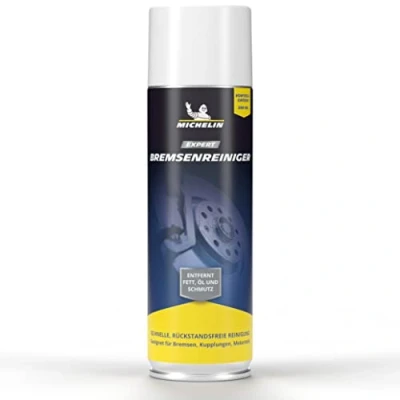 Abbildung von MICHELIN EXPERT Bremsenreiniger Spray Reinigt und Entfettet Bremsen, Kupplungen Motorteile an Auto, Motorrad Fahrrad 500ml, 1 Stück, Blau
