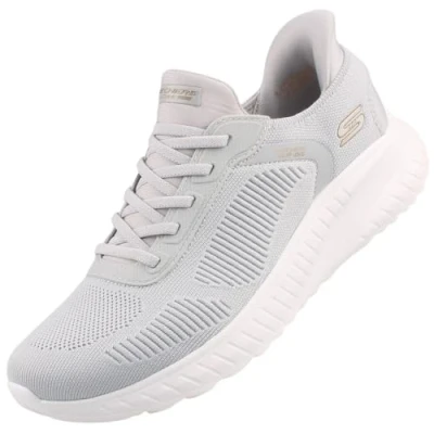 Abbildung von Skechers Slip Ins Bobs Squad Chaos Current Muse Damen Sneaker Light Grey EU 39
