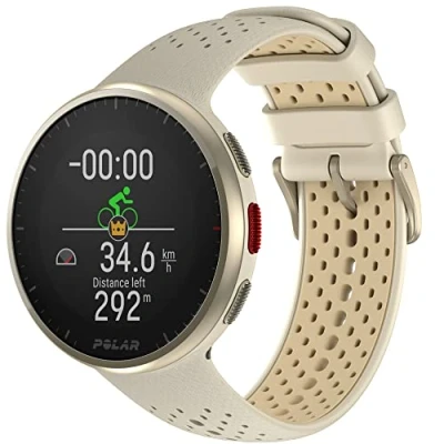 Abbildung von Polar Pacer Pro Moderne GPS Sportuhr, Pulsuhr, Smartwatch für Männer und Frauen, Laufuhr Training, Schlafüberwachung Activity Tracker, Gold Dust