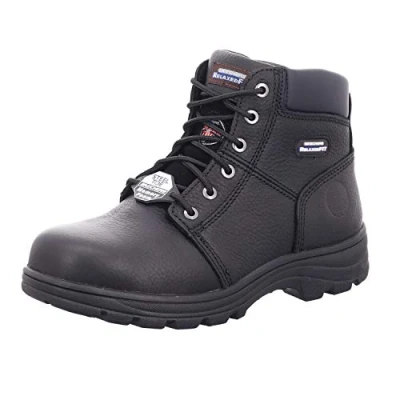 Abbildung von Skechers Herren Workshire Kampfstiefel, Black Embossed Leather, 40 EU