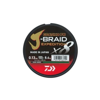 Abbildung von Daiwa J Braid Expedition X8E Geflochtene Schnur Dark Green 0.32mm/31kg (300m)