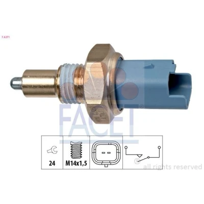 Abbildung von FACET 7.6271 Schalter, Rückfahrleuchte Made in Italy OE Equivalent RENAULT: SCENIC 2, TWINGO CLIO 3, DACIA: Logan I Saloon, Lodgy