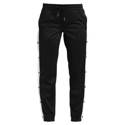 Abbildung von Urban Classics Ladies Button UP Track Pants Jogginghose, Damen, Größe: Large, Black/white