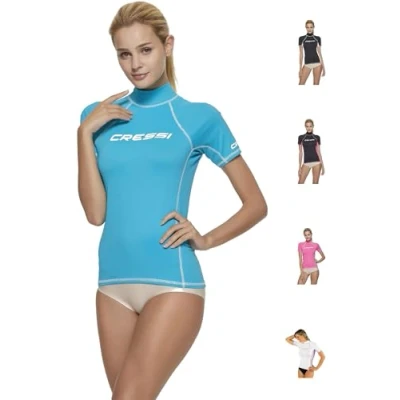 Abbildung von Cressi Damen Rash Guard Kurzarm, UV Schutz UPF 50+, Aquamarin, XS/1 (36)