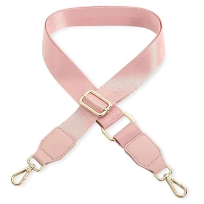 Abbildung von Schultergurt für Handtasche Laptoptasche Rosa [Metallfarbe: Gold] Länge verstellbar 89 142 cm Breite 3,8 Ersatz Gurt Band Schulterriemen Strap Umhängegurt