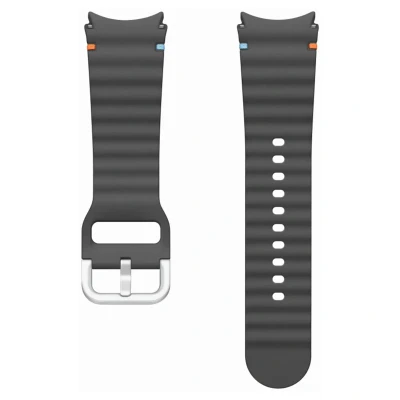 Abbildung von Originales Watch7 Sport Armband für die Samsung Galaxy Watch 4 / 5 6 7 20 mm S/M Dunkelgrau Silikon Band