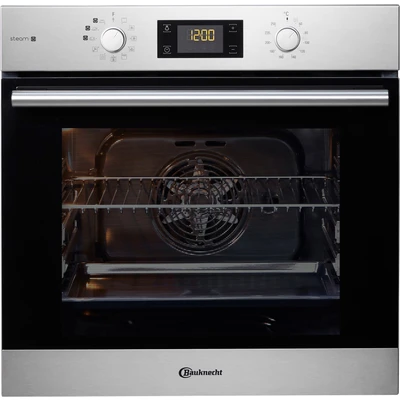 Abbildung von Bauknecht BAR2S K8 V2 IN Dampf Backofen inklusive 2 fach Backauszug/A+/71 L Maxi Garraum/Heißluft/Gentle Steam mit Feuchtigkeitszugabe/Einfaches Reinigen SmartClean Innenraum, Edelstahl