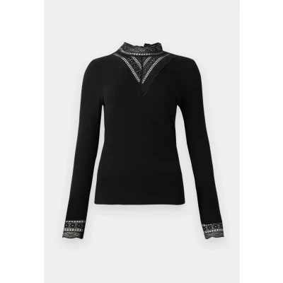 Abbildung von YAS Yasellina HIGH NECK Langarmshirt, Damen, Größe: XL, Black