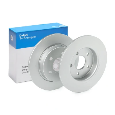 Abbildung von DELPHI BG4386C Bremsscheibe 271 11 5 voll beschichtet unbehandelt ohne Radlager, ABS Sensorring FORD: FOCUS 3 Turnier,