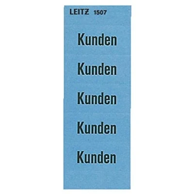 Abbildung von Leitz 15070000 Inhaltsschild Kunden, selbstklebend, 100 Stück, blau