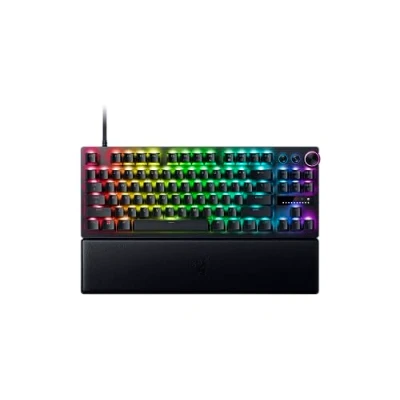 Abbildung von Razer Huntsman V3 Pro TKL Tenkeyless analoge, optische E Sporttastatur (Digitales Multifunktionslenkrad und dedizierte Steuertasten, Zweilagige strukturierte PBT Tasten) SE Layout Schwarz