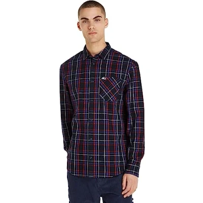 Abbildung von Tommy Jeans Check Pocket Hemd, Herren, Größe: Medium, Desert sky
