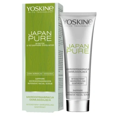 Abbildung von Yoskine Japan Pure Peeling Gesicht (75 ml) Gesichtspeeling Frau Effektive Gesichtspflege Glättende Skincare Intensive Saphir Gesichtsreinigung Mikrodermabrasion