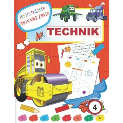 Abbildung von Erstes Malbuch Malen nach Zahlen Technik für Kinder ab 4 Jahre: Kindergartenblock Rätselblock Malblock Geschenkidee ... Jahre)