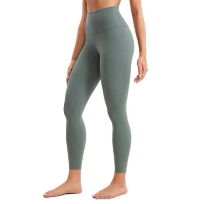 Abbildung von CRZ Yoga Butterluxe Damen High Waist Sport Leggings Blickdicht Leggins Sporthose Workout Gym Yogahose 64cm Grauer Salbei 38
