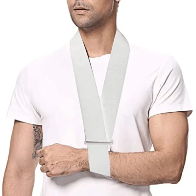 Abbildung von supregear Armschlinge, Leicht Bequem Armschlinge aus Schaumstoff Nackenstütze Wegfahrsperre Halsband Einfacher Schaumstoffkragen Manschettenriemen Atmungsaktiv Schulterstütze für Arm/Hand/Ellbogen