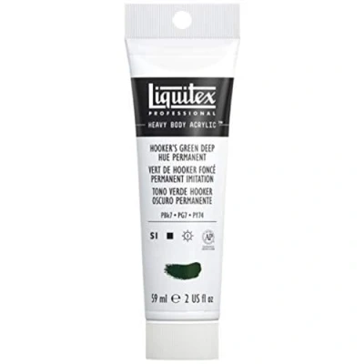 Abbildung von Liquitex 1045225 Professional Heavy Body Acrylfarbe in Künstlerqualität mit ausgezeichneter Lichtechtheit buttriger Konsistenz, 59ml Tube Hookers Grün dunkel permanent Imit.