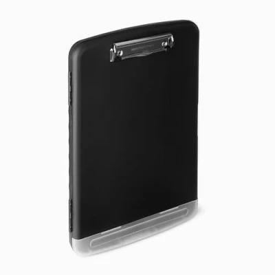 Abbildung von Amazon Basics Klemmbrett mit Aufbewahrung, hohe Kapazität, Krankenpflege Stifthalter, Packung 1 Stück, 36.5 x 25 3.8 cm, A4, Schwarz