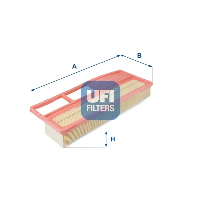 Abbildung von UFI Filters, Luftfilter 30.265.00, Ersatz Luftfilter, Passend für Autos, Anwendbar auf verschiedene Modelle von Alfa Romeo, Fiat, Ford, Lancia und Opel